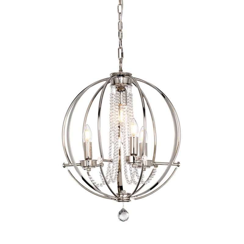 Lampa wisząca Elstead Cassie polerowany nikiel wym: 226,3 x 45,8 x 45,8 cm 3xE14 x 60W 1 szt.