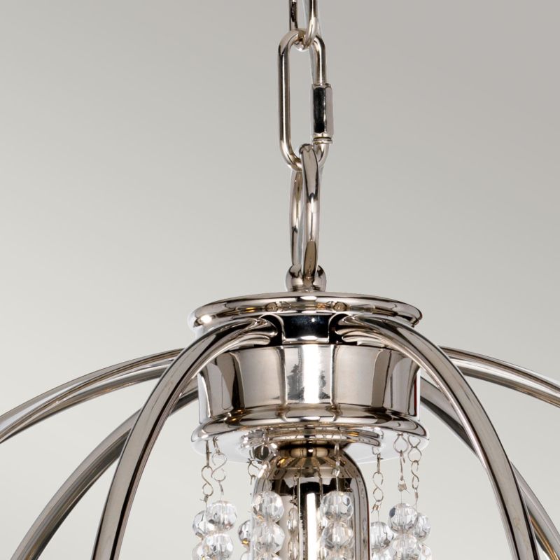 Lampa wisząca Elstead Cassie polerowany nikiel wym: 226,3 x 45,8 x 45,8 cm 3xE14 x 60W 1 szt.