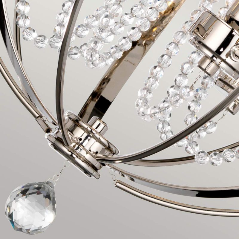 Lampa wisząca Elstead Cassie polerowany nikiel wym: 226,3 x 45,8 x 45,8 cm 3xE14 x 60W 1 szt.