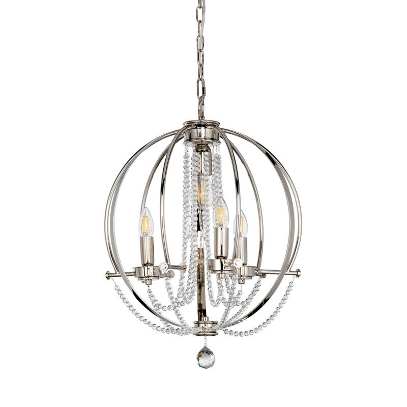 Lampa wisząca Elstead Cassie polerowany nikiel wym: 226,3 x 45,8 x 45,8 cm 3xE14 x 60W 1 szt.
