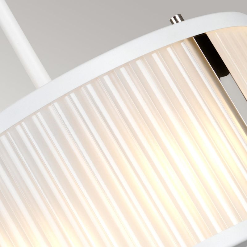 Lampa wisząca Elstead Corona satynowa biel-polerowany nikiel wym: 121,8 x 30 x 30 cm 2xE27 x 60W 1 szt.