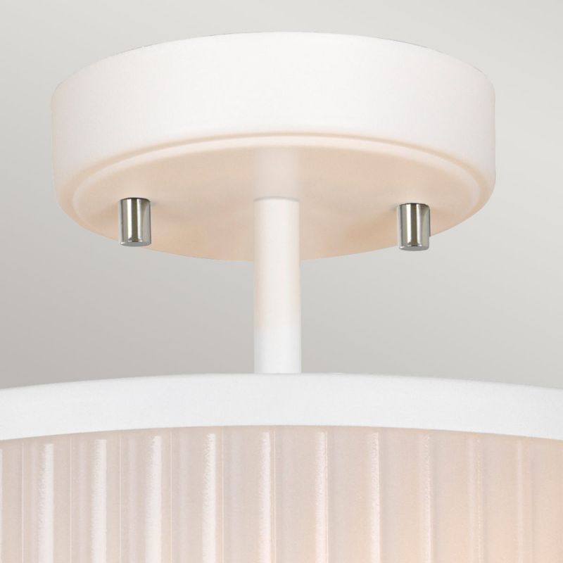 Lampa wisząca Elstead Corona satynowa biel-polerowany nikiel wym: 121,8 x 30 x 30 cm 2xE27 x 60W 1 szt.