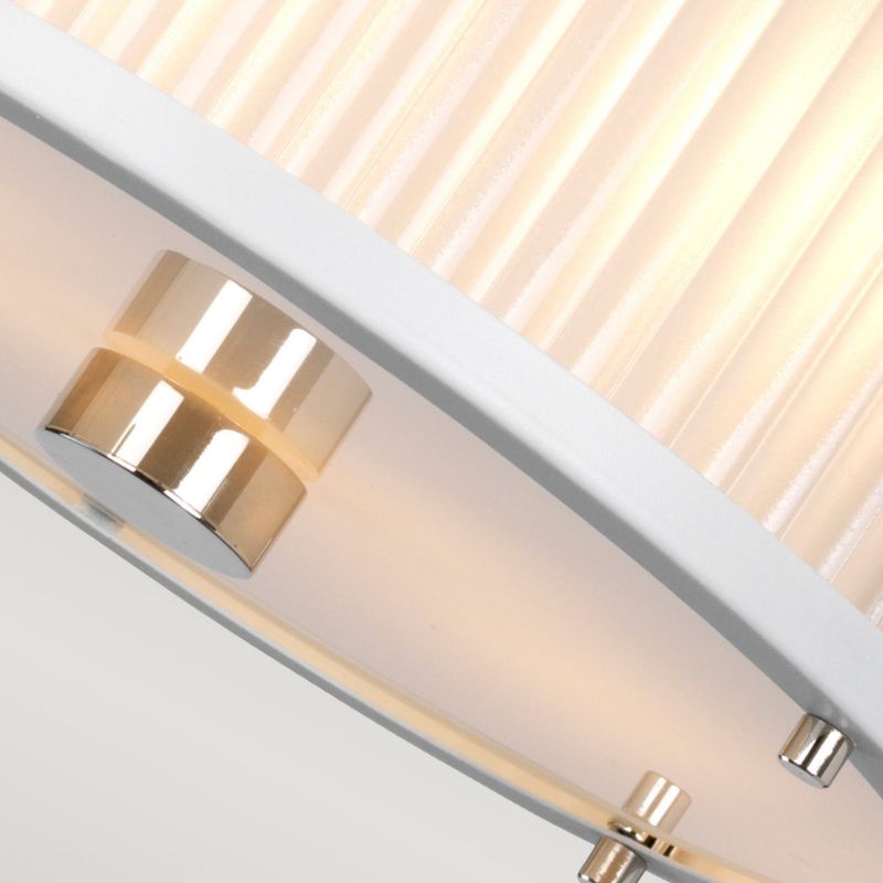 Lampa wisząca Elstead Corona satynowa biel-polerowany nikiel wym: 121,8 x 30 x 30 cm 2xE27 x 60W 1 szt.