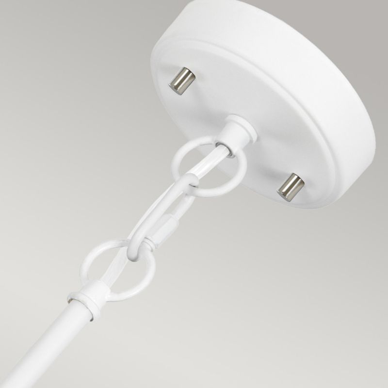 Lampa wisząca Elstead Corona satynowa biel-polerowany nikiel wym: 123,3 x 40 x 40 cm 3xE27 x 60W 1 szt.