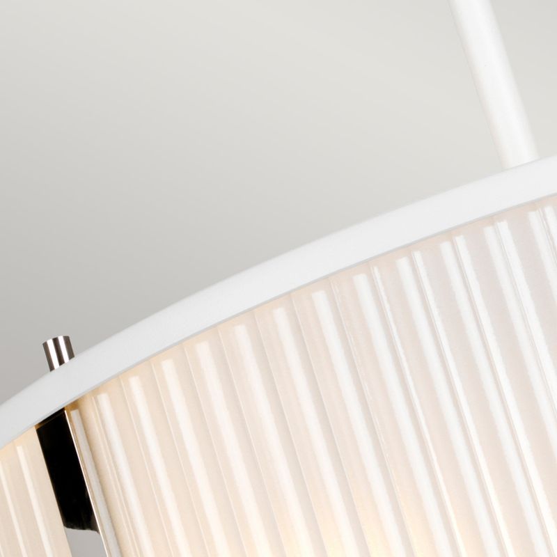 Lampa wisząca Elstead Corona satynowa biel-polerowany nikiel wym: 123,3 x 40 x 40 cm 3xE27 x 60W 1 szt.