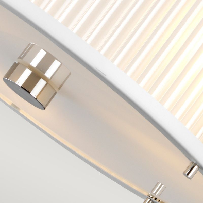 Lampa wisząca Elstead Corona satynowa biel-polerowany nikiel wym: 123,3 x 40 x 40 cm 3xE27 x 60W 1 szt.