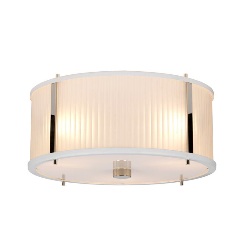 Lampa wisząca Elstead Corona satynowa biel-polerowany nikiel wym: 123,3 x 40 x 40 cm 3xE27 x 60W 1 szt.