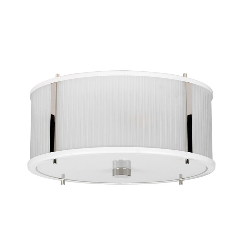 Lampa wisząca Elstead Corona satynowa biel-polerowany nikiel wym: 123,3 x 40 x 40 cm 3xE27 x 60W 1 szt.