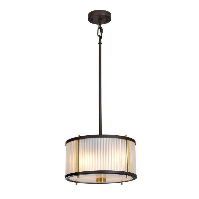 Lampa wisząca Elstead Corona stary brązowo-złota wym: 121,8 x 30 x 30 cm 2xE27 x 60W 1 szt.
