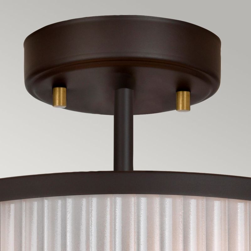 Lampa wisząca Elstead Corona stary brązowo-złota wym: 121,8 x 30 x 30 cm 2xE27 x 60W 1 szt.