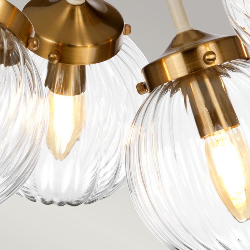 Lampa wisząca Elstead Cosmos kremowo-postarzany mosiądz wym: 146,9 x 56,7 x 56,7 cm 5xE14 x 8W 1 szt.