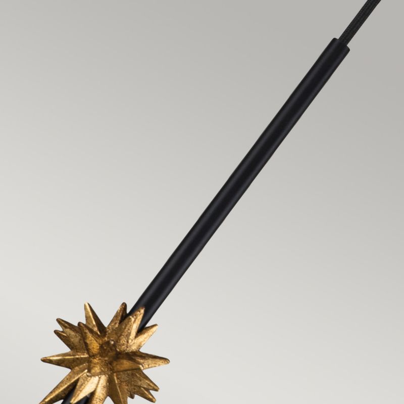 Lampa wisząca Elstead Etoile matowa czerń-płatki złota wym: 151,1 x 13,3 x 13,3 cm 1xE27 x 60W 1 szt.