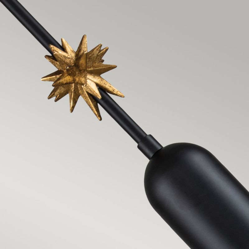 Lampa wisząca Elstead Etoile matowa czerń-płatki złota wym: 151,1 x 13,3 x 13,3 cm 1xE27 x 60W 1 szt.