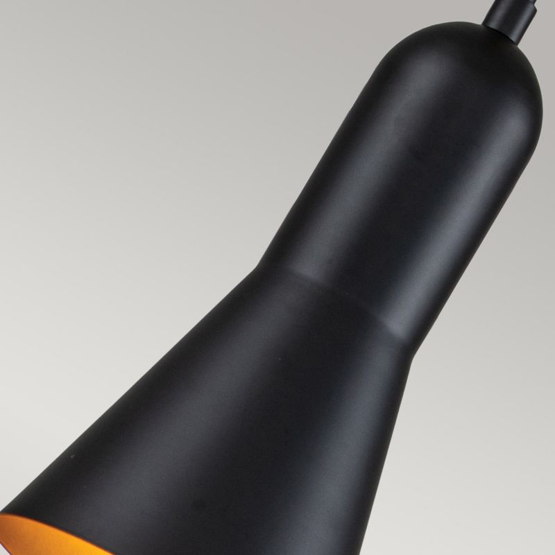 Lampa wisząca Elstead Etoile matowa czerń-płatki złota wym: 151,1 x 13,3 x 13,3 cm 1xE27 x 60W 1 szt.