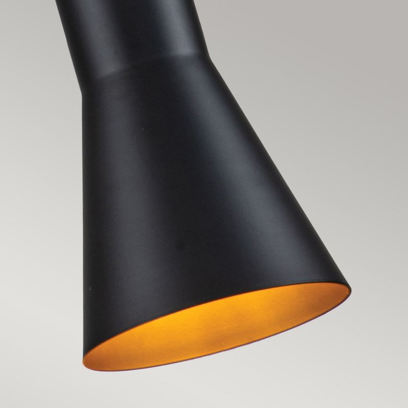 Lampa wisząca Elstead Etoile matowa czerń-płatki złota wym: 151,1 x 13,3 x 13,3 cm 1xE27 x 60W 1 szt.