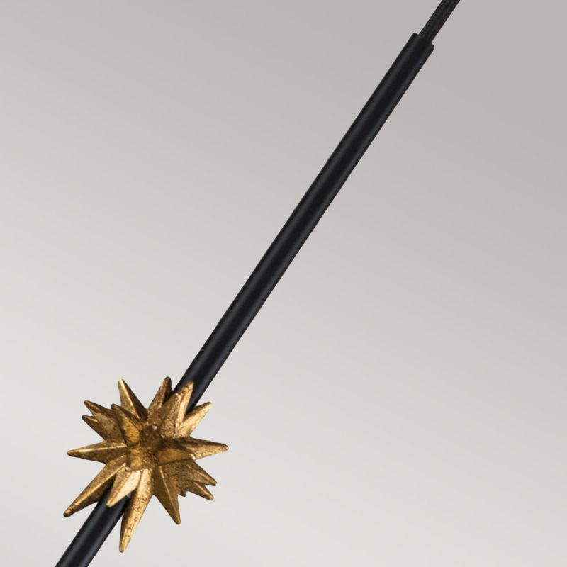 Lampa wisząca Elstead Etoile matowa czerń-płatki złota wym: 156,8 x 17,8 x 17,8 cm 1xE27 x 60W 1 szt.