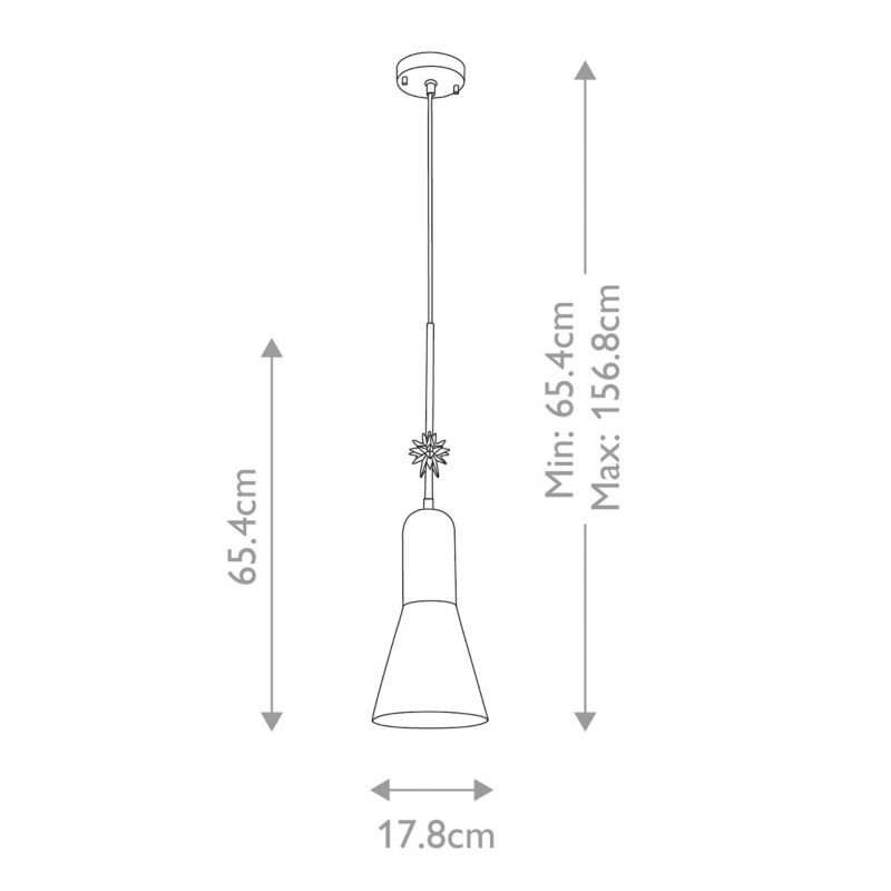 Lampa wisząca Elstead Etoile matowa czerń-płatki złota wym: 156,8 x 17,8 x 17,8 cm 1xE27 x 60W 1 szt.