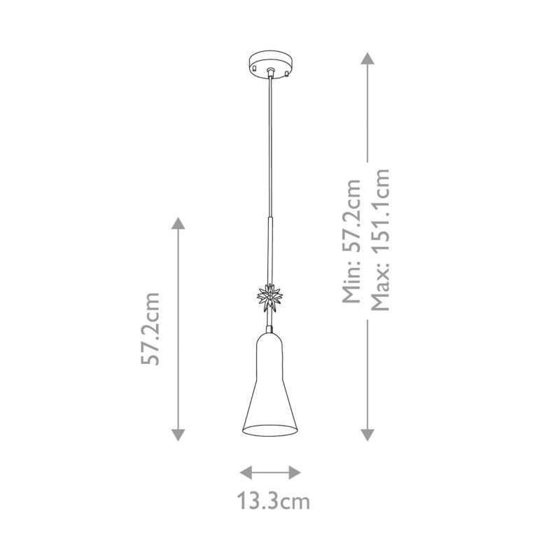 Lampa wisząca Elstead Etoile postarzany mosiądz-płatki złota wym: 151,1 x 13,3 x 13,3 cm 1xE27 x 60W 1 szt.