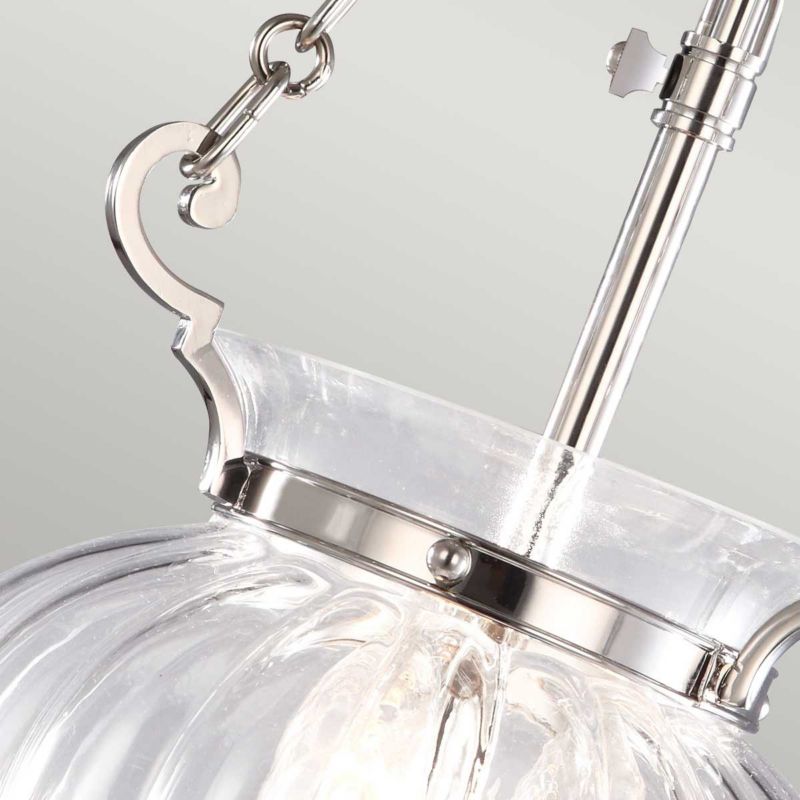 Lampa wisząca Elstead Finsbury Park polerowany nikiel dekoracyjna 3xE14 x 60W 1 szt.