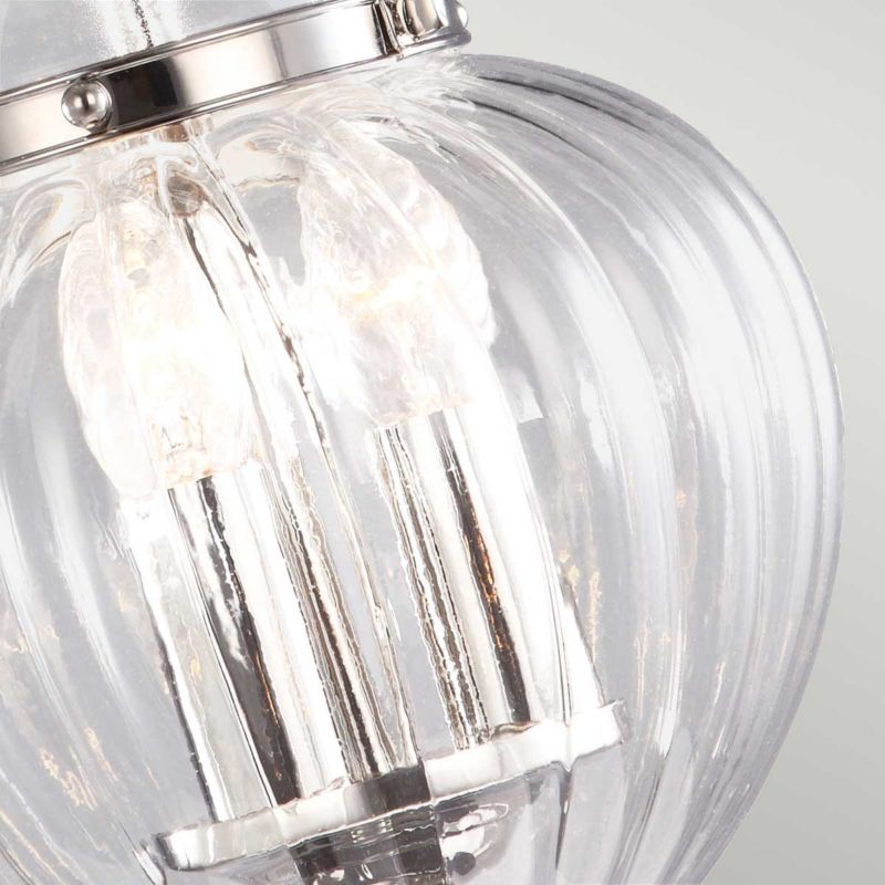 Lampa wisząca Elstead Finsbury Park polerowany nikiel dekoracyjna 3xE14 x 60W 1 szt.