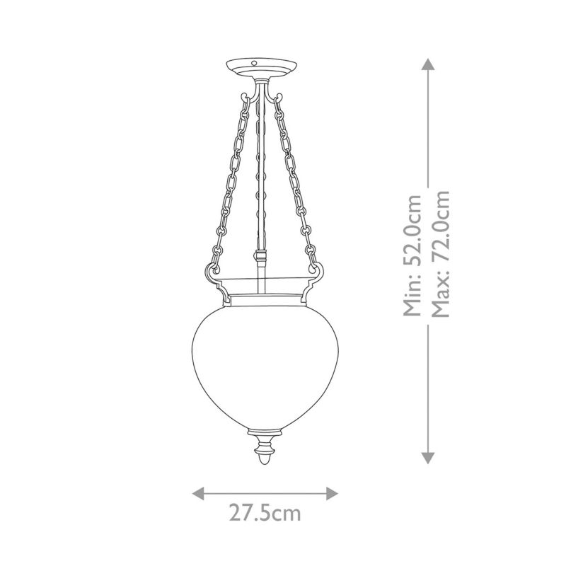 Lampa wisząca Elstead Finsbury Park polerowany nikiel wym: 72 x 27,5 x 27,5 cm 3xE14 x 60W 1 szt.
