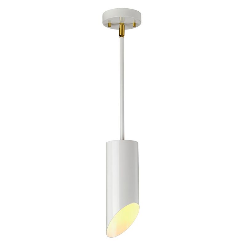 Lampa wisząca Elstead Quinto biała postarzany mosiądz wym: 132,6 x 11 x 11 cm 1xE27 x  1 szt.