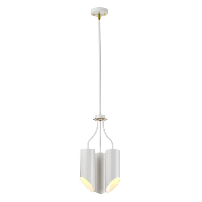 Lampa wisząca Elstead Quinto biała postarzany mosiądz wym: 155,2 x 26,8 x 26,8 cm 3xE27 x  1 szt.