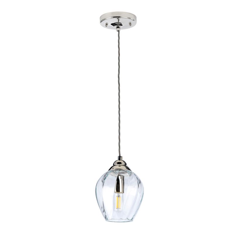 Lampa wisząca Elstead Tiber polerowany nikiel wym: 219,2 x 17,5 x 17,5 cm 1xE27 x  1 szt.