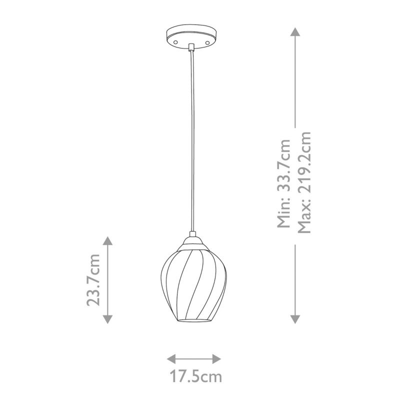 Lampa wisząca Elstead Tiber polerowany nikiel wym: 219,2 x 17,5 x 17,5 cm 1xE27 x  1 szt.