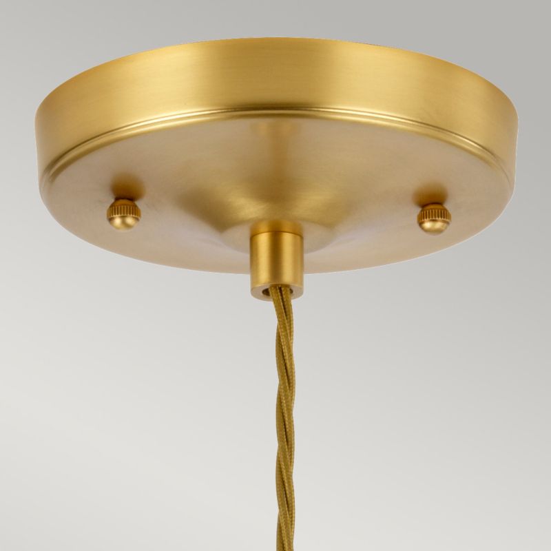 Lampa wisząca Elstead Tiber szczotkowany mosiądz - bursztynowe szkło wym: 219,2 x 17,5 x 17,5 cm 1xE27 x  1 szt.