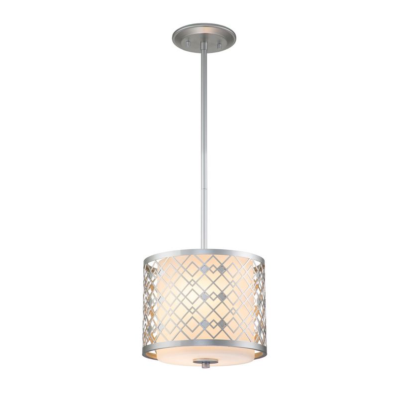 Lampa wisząca Elstead Ziggy lakierowane srebro wym: 117,5 x 25,4 x 25,4 cm 2xE14 x  1 szt.