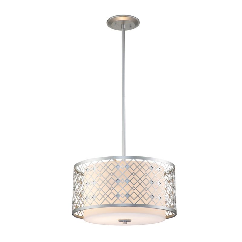 Lampa wisząca Elstead Ziggy lakierowane srebro wym: 117,5 x 40,6 x 40,6 cm 2xE27 x  1 szt.