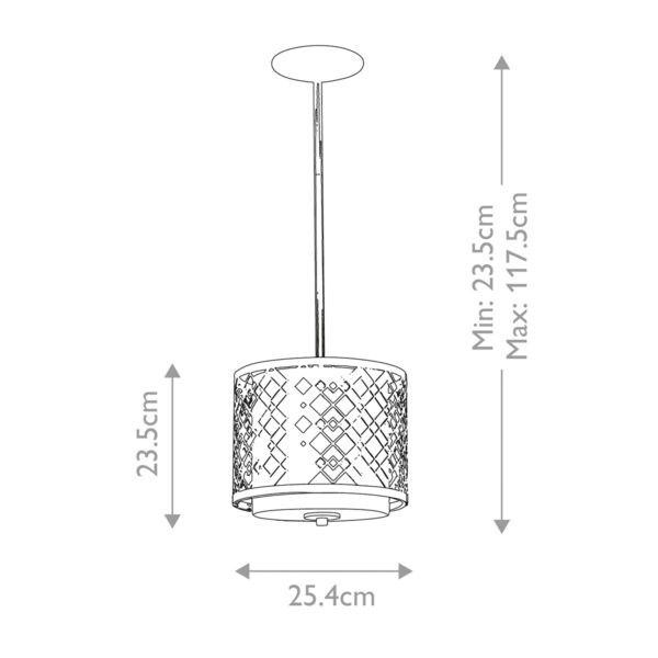 Lampa wisząca Elstead Ziggy lakierowane złoto wym: 117,5 x 25,4 x 25,4 cm 2xE14 x  1 szt.