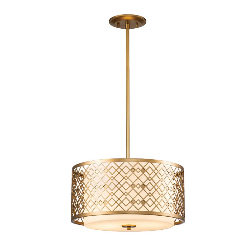 Lampa wisząca Elstead Ziggy lakierowane złoto wym: 117,5 x 40,6 x 40,6 cm 2xE27 x  1 szt.