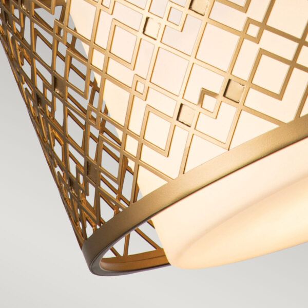 Lampa wisząca Elstead Ziggy lakierowane złoto wym: 117,5 x 40,6 x 40,6 cm 2xE27 x  1 szt.
