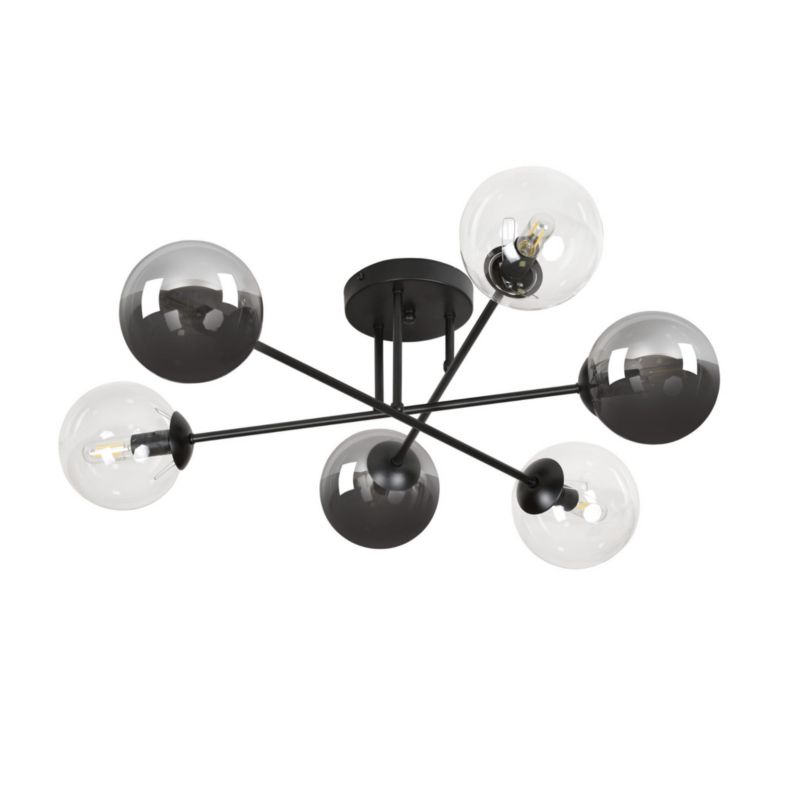 Lampa wisząca Emibig Brendi czarna-wielokolorowy wym: 26 x 75 cm 6xE14 x 40W metal 1 szt.