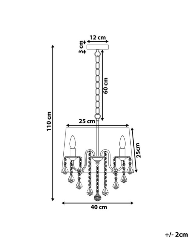 Lampa wisząca Evans Biały 1 szt.