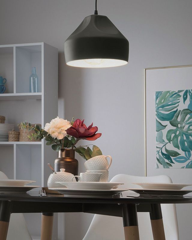 Lampa wisząca Evinos Metal Czarny 1 szt.