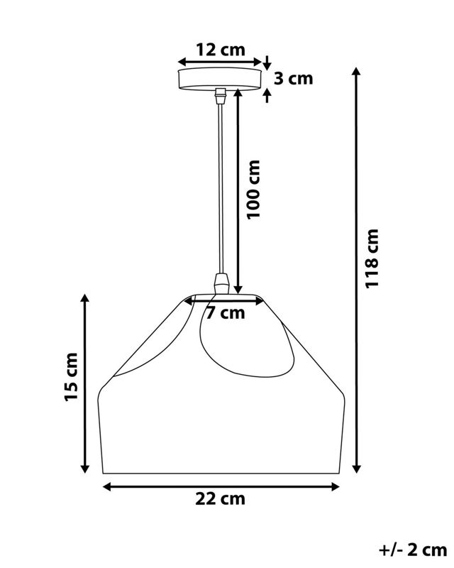 Lampa wisząca Evinos Metal Czarny 1 szt.