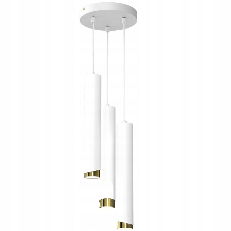 Lampa wisząca Ewilight bevel koło biało złoty 3x Gu10 1szt.