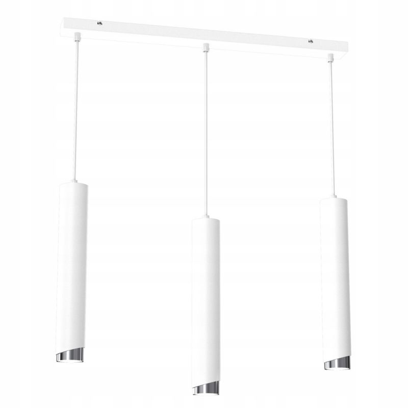 Lampa wisząca Ewilight listwa bevel biały chrom 3x Gu10 1szt