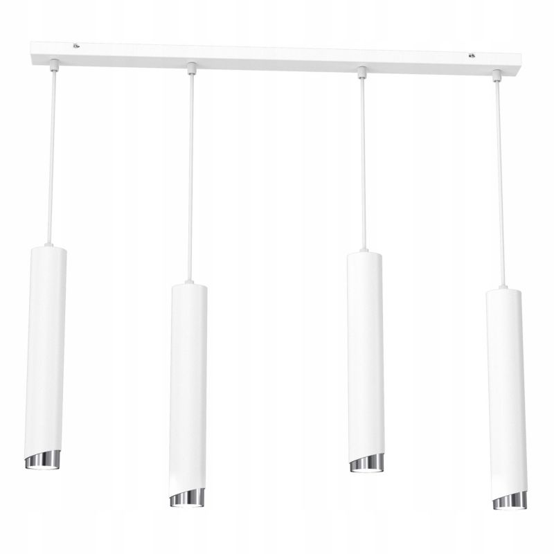 Lampa wisząca Ewilight listwa bevel biały chrom 4x Gu10 1szt