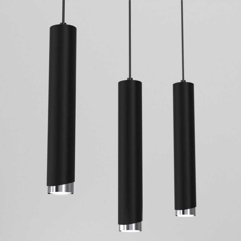 Lampa wisząca Ewilight listwa bevel czarny chrom 3x Gu10 1szt