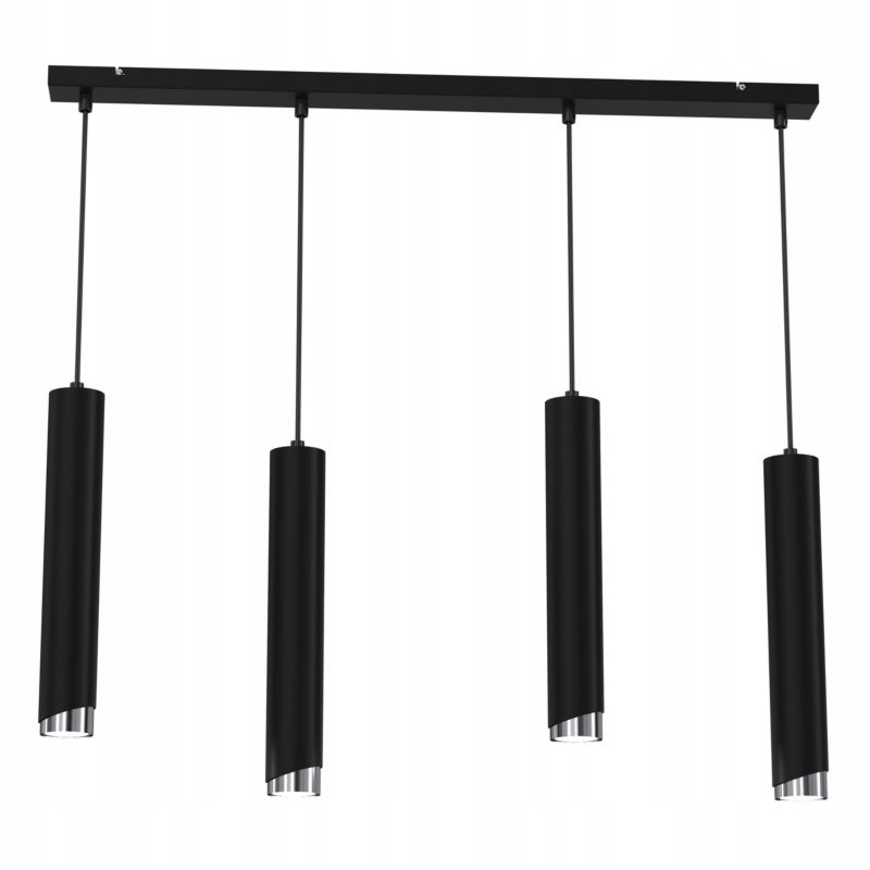 Lampa wisząca Ewilight listwa bevel czarny chrom 4x Gu10 1szt