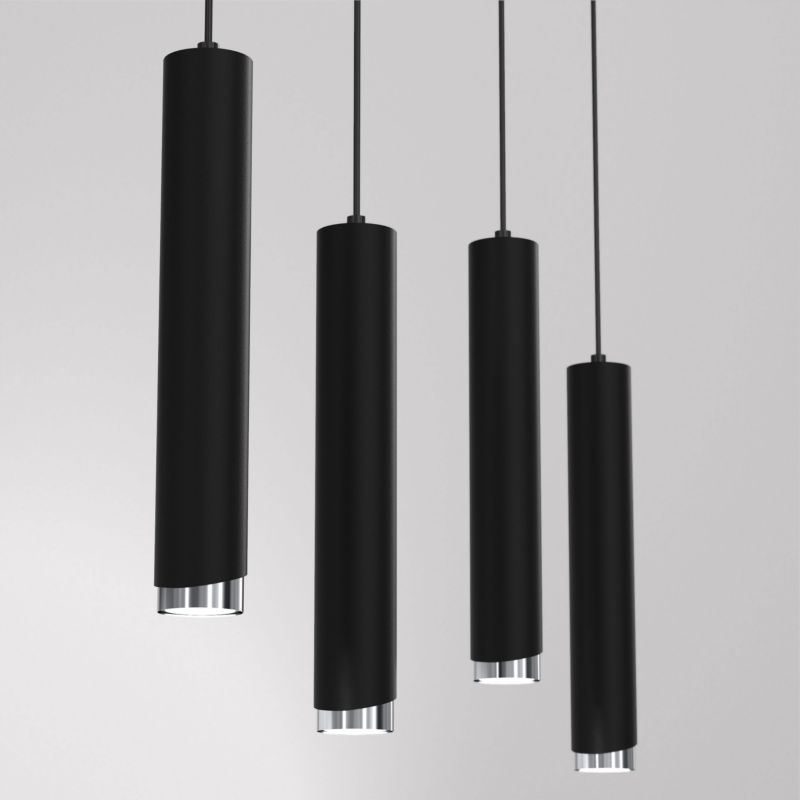 Lampa wisząca Ewilight listwa bevel czarny chrom 4x Gu10 1szt
