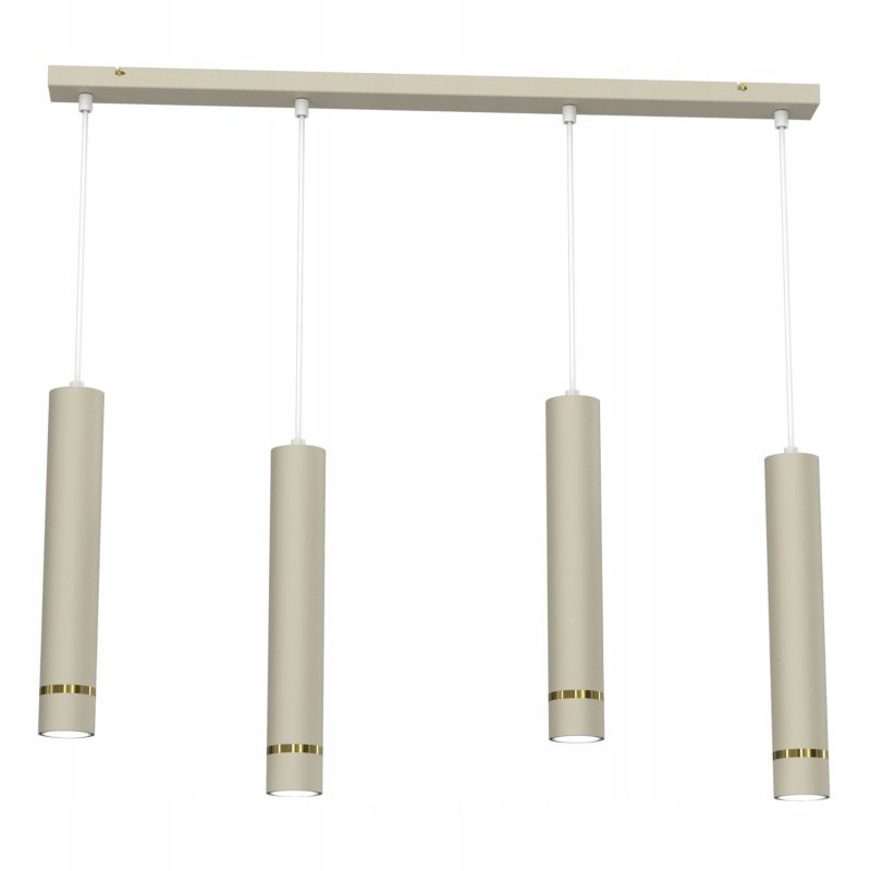Lampa wisząca Ewilight listwa jokeys beż złoty 4xGU10 1szt.