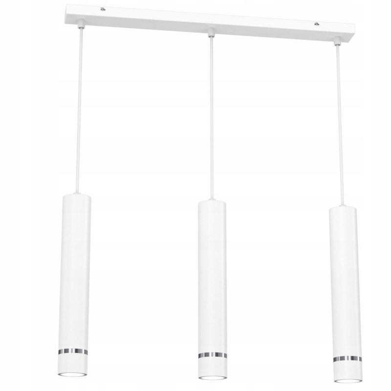 Lampa wisząca Ewilight listwa jokeys biało chrom 3xGU10 1szt