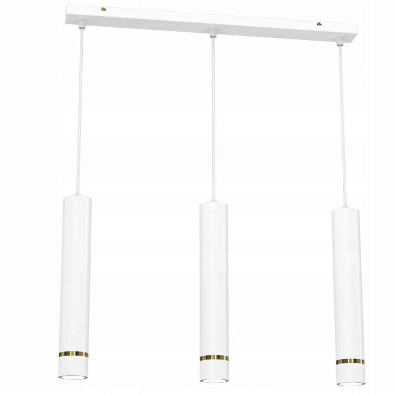 Lampa wisząca Ewilight listwa jokeys biało złoty 3xGU10 1szt