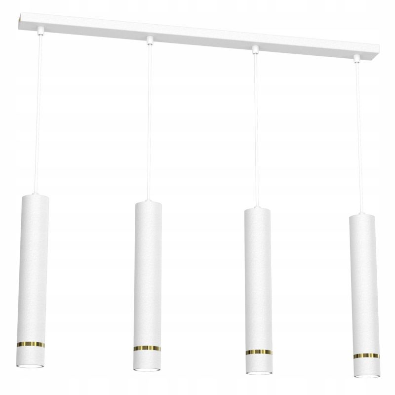 Lampa wisząca Ewilight listwa jokeys biało złoty  4xGU10 1szt
