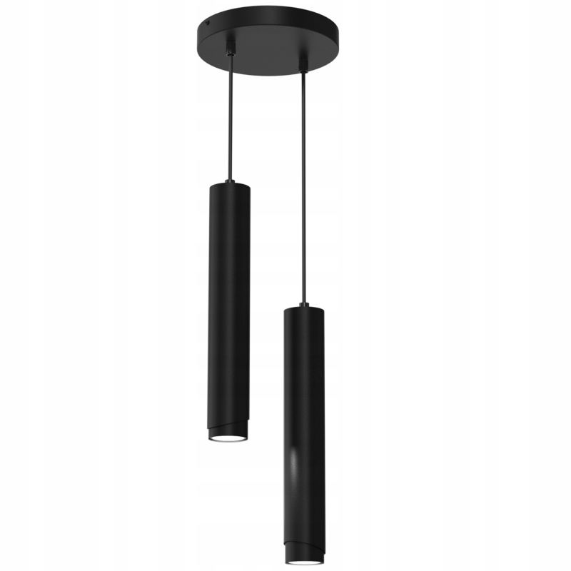 Lampa wisząca Ewilight na kole bevel 2x Gu10 czarny 1szt